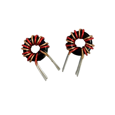 comprar T8*4*3 Inductor de anillo magnético 8UH Filtro de potencia de doble alambre de cuerda de cobre rojo fabricación en línea