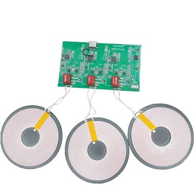 comprar Bobina de cargador inalámbrico multi-dispositivo de 3 bobinas, almohadilla de carga rápida de 15W para 3 teléfonos a la vez fabricación en línea