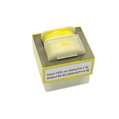 comprar Transformador de baja frecuencia EI28 Transformador de potencia con carcasa 120V AC 60Hz 8V 200mA fabricación en línea
