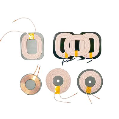 comprar Especificaciones personalizables Compatibilidad de modo dual Transferencia de energía de alta eficiencia Bobina de carga inalámbrica para teléfonos móviles y auriculares fabricación en línea