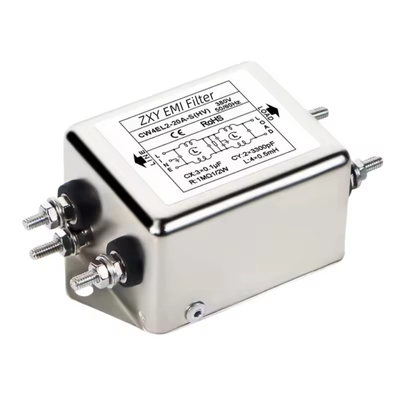 Filtro EMI monofásico de doble sección AC380V/440V Potencia de alto voltaje CW4EL2-10A 20A 30A-T/S CW4L2 Tipo de perno/saldado
