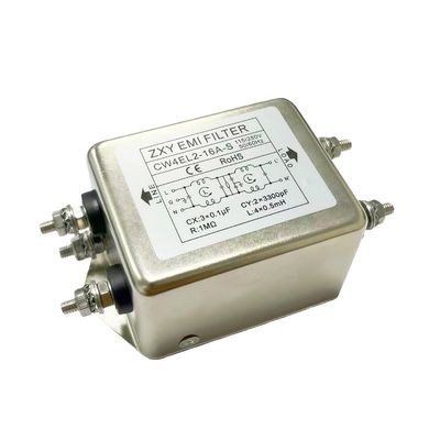Filtro de alto rendimiento 115/250V CW4EL2-16A-S para purificación de energía, filtro EMI con pernos